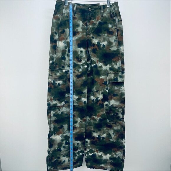 Levi’s Baggy Pants Sz 23x30 Women’s Cargo A Mid Rise Straight Leng Green New - Picture 6 of 15